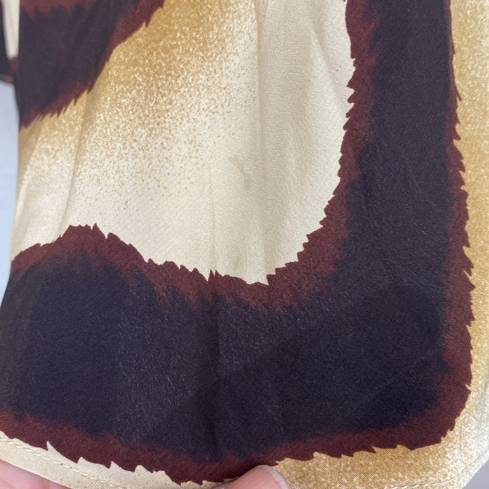 Ralph Lauren 100% Silk Animal Print Swing Skirt size 14 - Picture 7 of 7